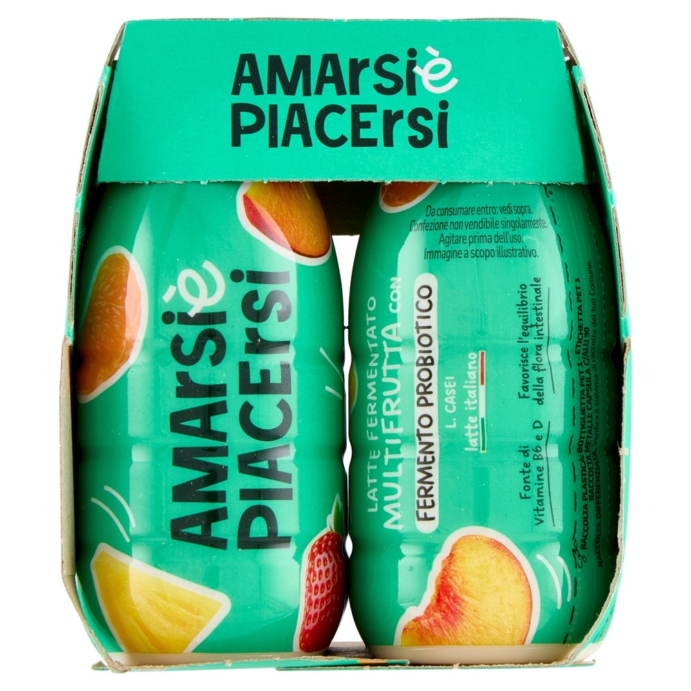 Amarsi è Piacersi Latte Fermentato Multifrutta con Fermento Probiotico 6 x 100 g